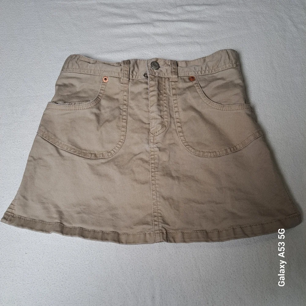 The Children's Place Khaki Button-Front Mini Skirt